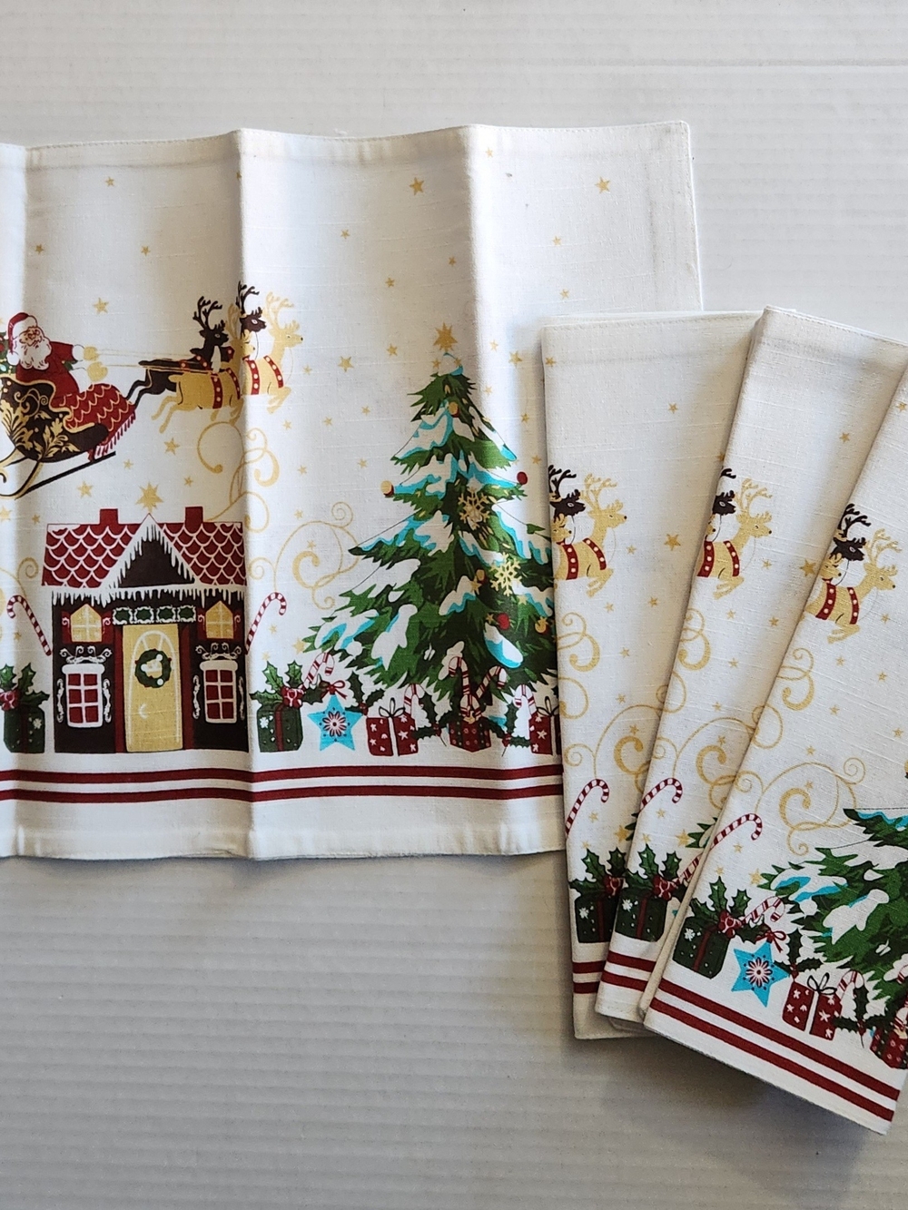 Twas The Night Before Christmas Placemats 4 Holiday Decor Aldi Discontinued